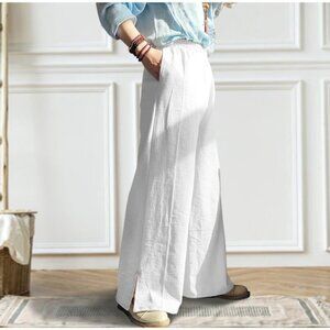 White Linen Trousers